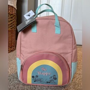Disney Mickey and Minnie Be Happy Canvas Backpack